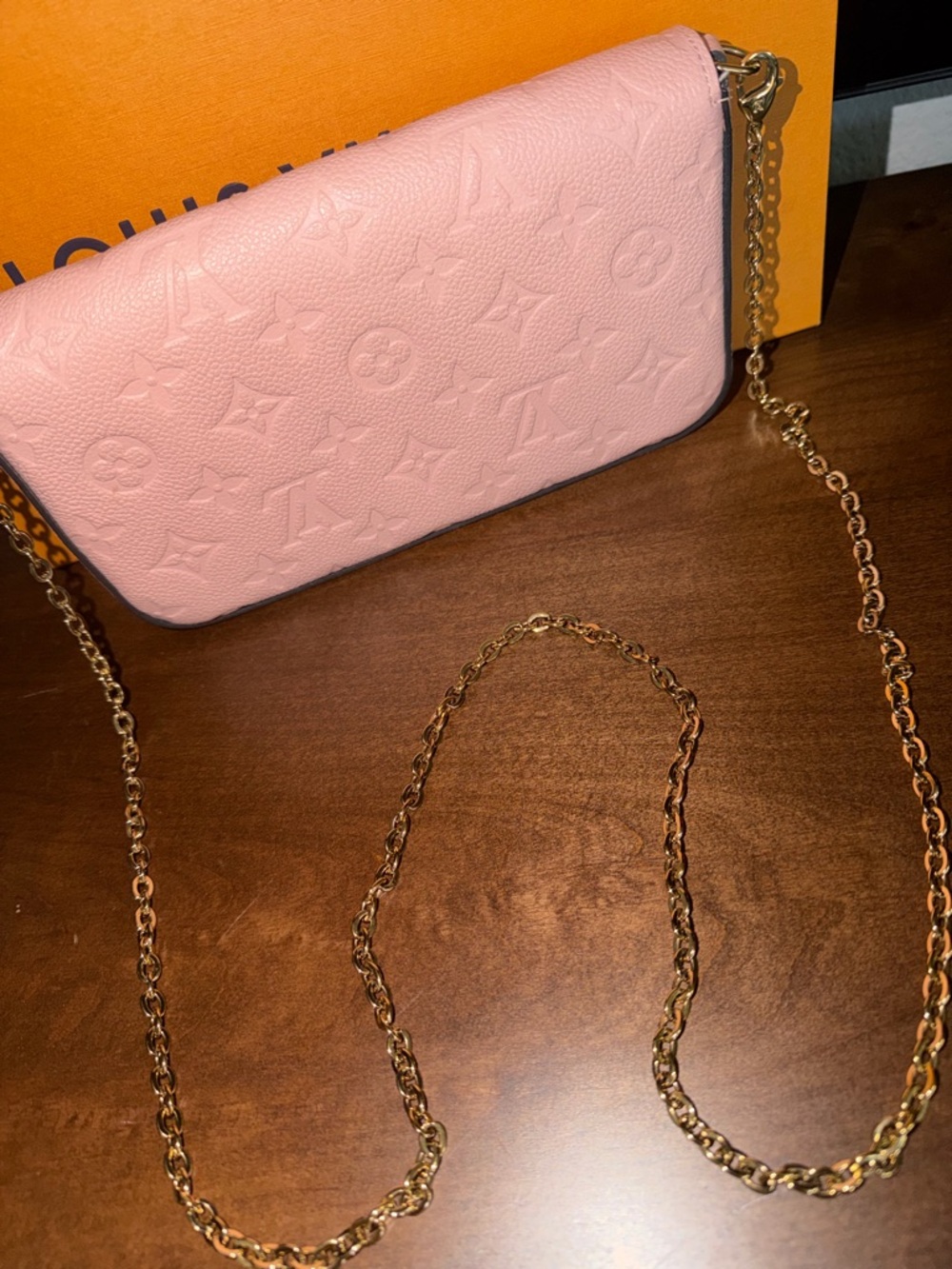 Louis Vuitton Pink Monogram Empreinte Chain Crossbody - Picture 5 of 10